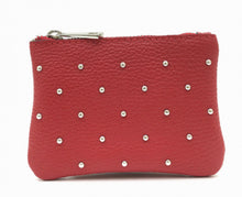 Load image into Gallery viewer, Leather studded coin purse
