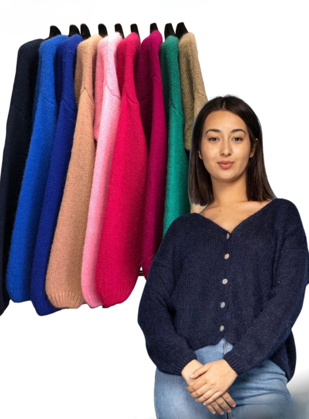Mohair blend cardigan