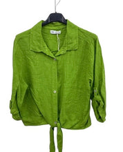 Load image into Gallery viewer, Linen tie front shirt/jacket
