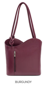 HARRIET   Italian leather convertible backpack