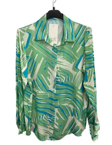 Satin feel patterned shirt - Made in Italy
