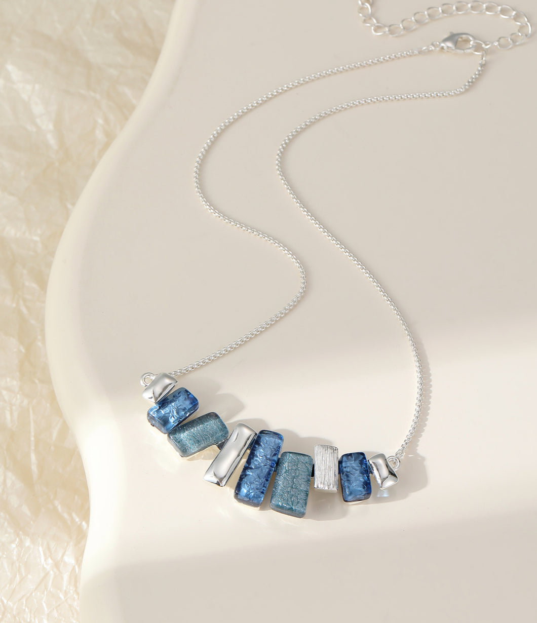 Blue statement necklace