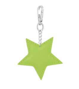 Leather Star keyring/bag charm