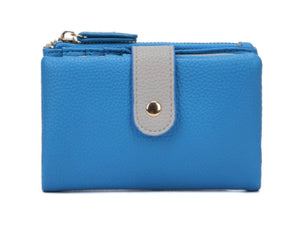 Small two-colour bifold purse