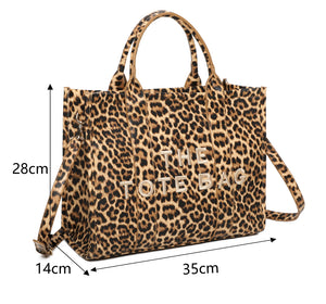 Animal print tote bag