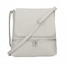 Load image into Gallery viewer, CLAUDIA   Italian leather shoulder bag with zip detail
