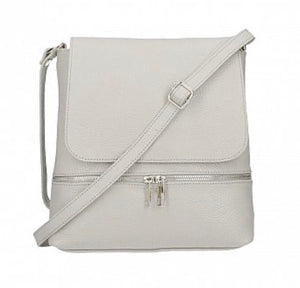 CLAUDIA   Italian leather shoulder bag with zip detail