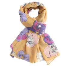 Load image into Gallery viewer, Pansies scarf
