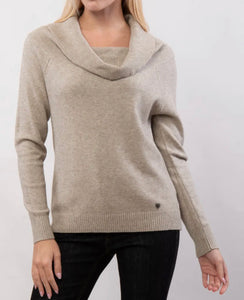 Long sleeve cowl neck jumper