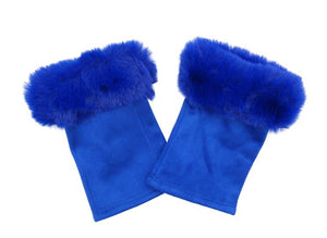Faux fur fingerless gloves