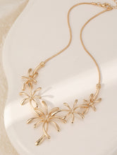 Load image into Gallery viewer, Statement necklace in silver or gold with matching earrings
