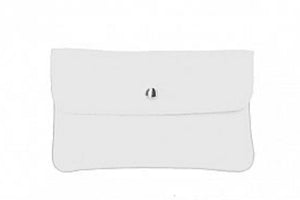 TESSA  Italian leather clutch bag with shoulder strap