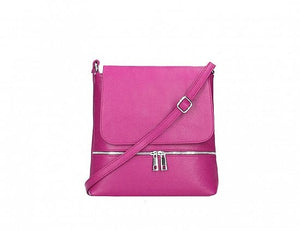 CLAUDIA   Italian leather shoulder bag with zip detail