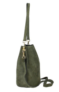 MELISSA Suede leather bucket bag