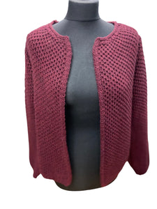 Knitted open front cardigan