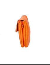 Load image into Gallery viewer, TESSA  Italian leather clutch bag with shoulder strap
