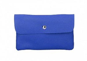 TESSA  Italian leather clutch bag with shoulder strap