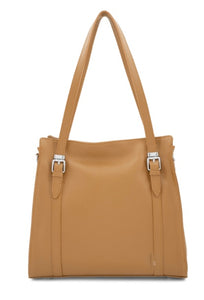 KEIRA Twin buckle Italian leather shoulder bag