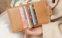 Load image into Gallery viewer, SELENA Italian leather trifold purse
