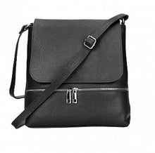 Load image into Gallery viewer, CLAUDIA   Italian leather shoulder bag with zip detail
