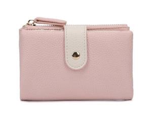 Small two-colour bifold purse