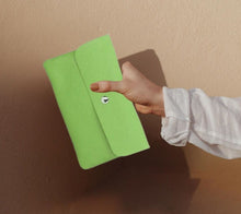 Load image into Gallery viewer, TESSA  Italian leather clutch bag with shoulder strap

