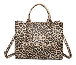 Animal print tote bag