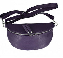 Load image into Gallery viewer, JADE   Italian leather sling/waist bag with detachable strap
