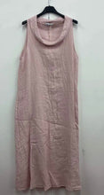 Load image into Gallery viewer, Cowl neck long length linen dress with pockets
