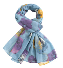 Load image into Gallery viewer, Pansies scarf
