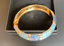 Load image into Gallery viewer, Shades of blue and gold bangle
