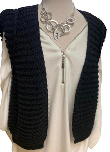 Chunky knitted waistcoat