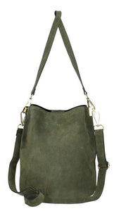 MELISSA Suede leather bucket bag