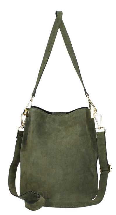 MELISSA Suede leather bucket bag