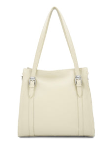 KEIRA Twin buckle Italian leather shoulder bag