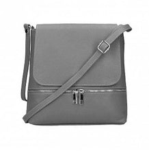 Load image into Gallery viewer, CLAUDIA   Italian leather shoulder bag with zip detail
