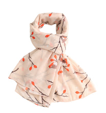Load image into Gallery viewer, Robins on branches scarf
