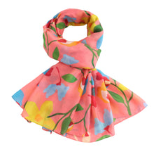 Load image into Gallery viewer, Pastel flowers scarf
