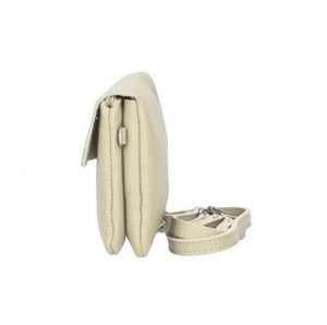 TESSA  Italian leather clutch bag with shoulder strap