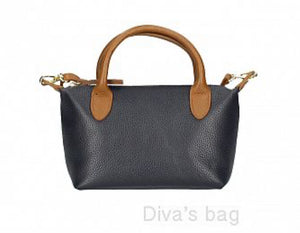 ROSIE Italian leather two-tone grab bag