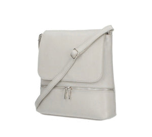 CLAUDIA   Italian leather shoulder bag with zip detail