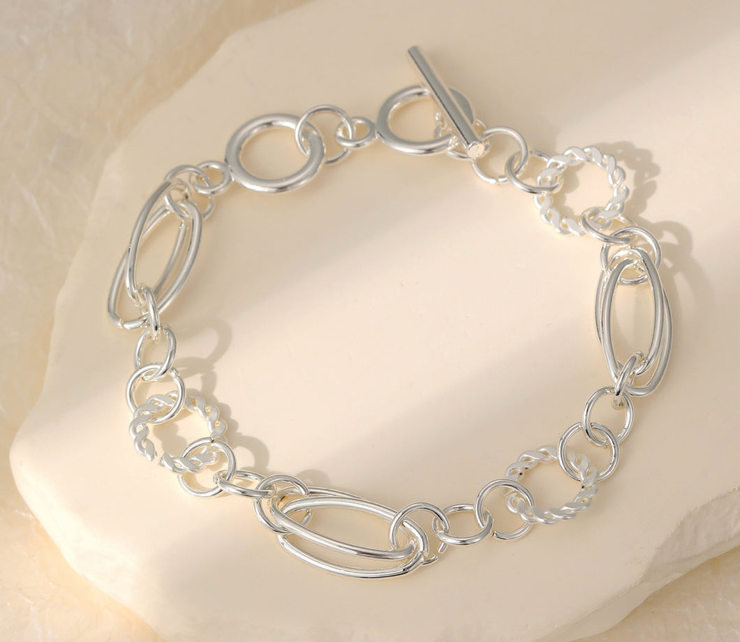 Silver tennis bracelet