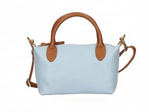 ROSIE Italian leather two-tone grab bag