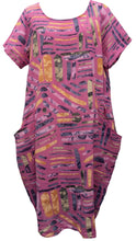 Load image into Gallery viewer, Abstract print cotton dress
