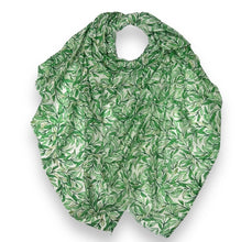 Load image into Gallery viewer, Willow leaves printed scarf
