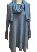 Load image into Gallery viewer, Knitted jumper dress with matching scarf
