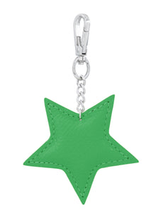 Leather Star keyring/bag charm