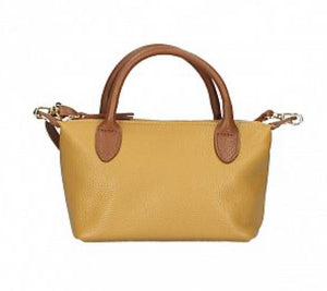 ROSIE Italian leather two-tone grab bag