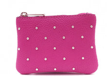 Load image into Gallery viewer, Leather studded coin purse
