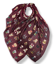 Load image into Gallery viewer, Playful Dogs printed scarf
